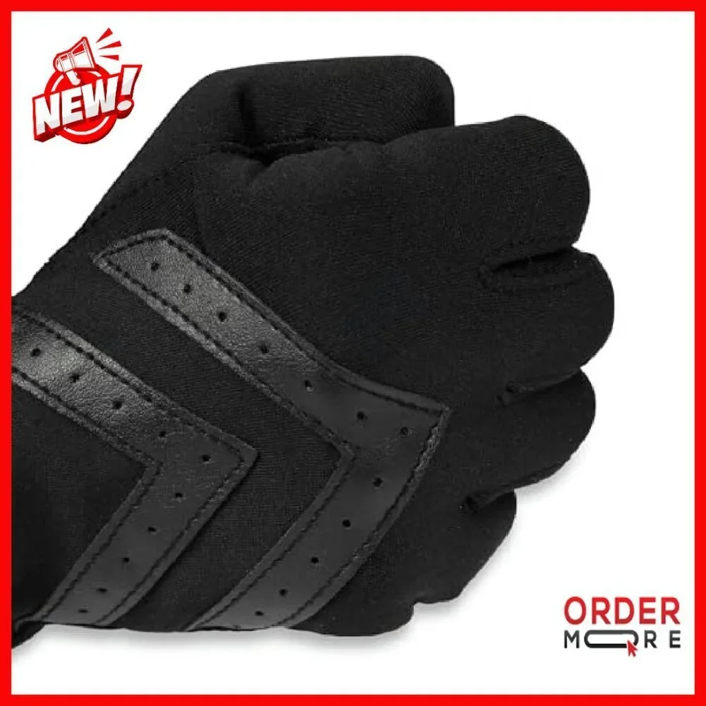 Water Repellent Touchscreen Shortie Gloves Spandex Cold Weather